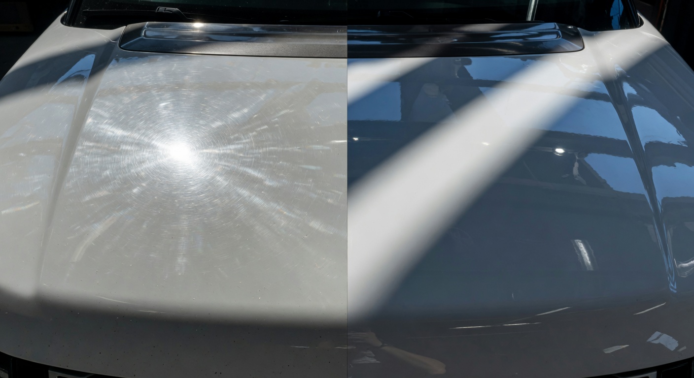 Autolak polijsten voor en na 42